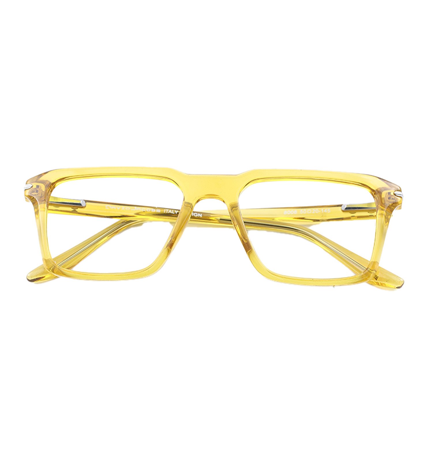 Urban Bold Square Frame Eyeglasses for Men – Orange & Yellow Full Rim Optical Glasses